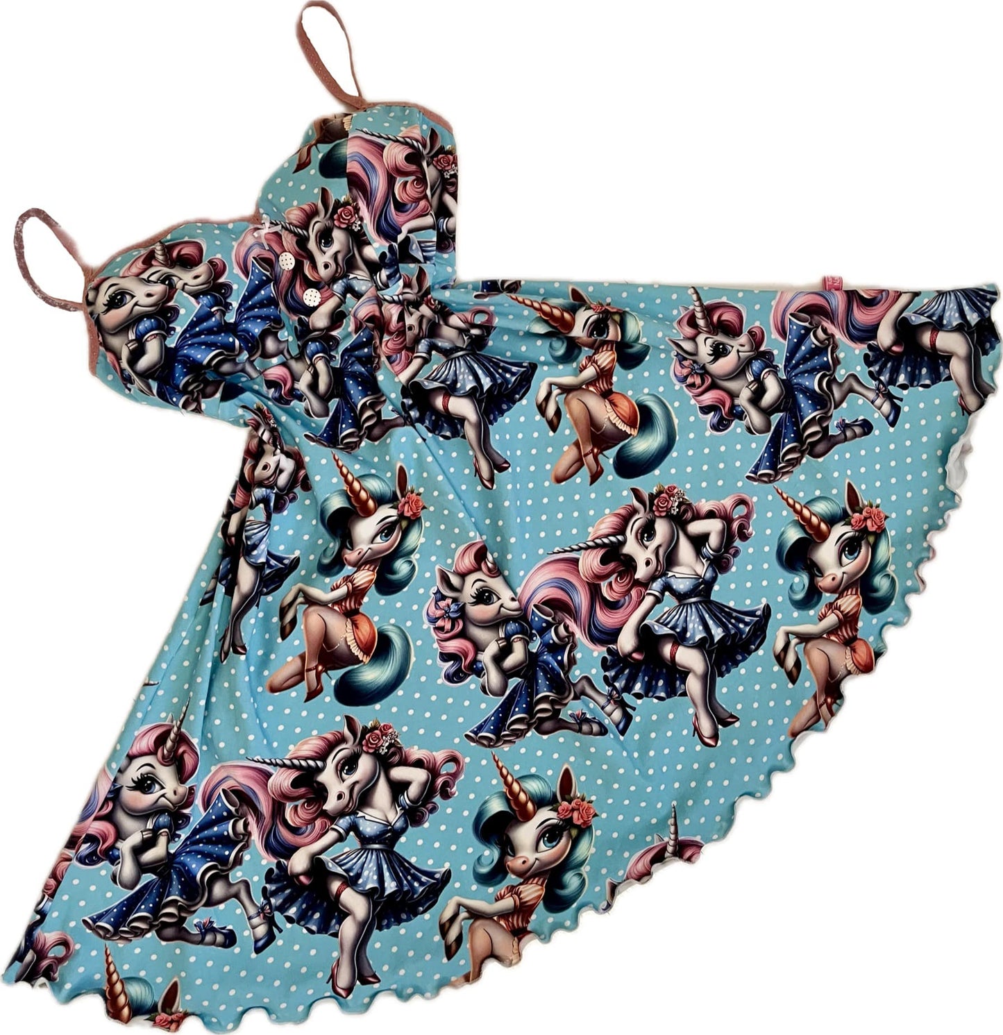 PIN-UP UNICORN, vaaleansininen trikoo *