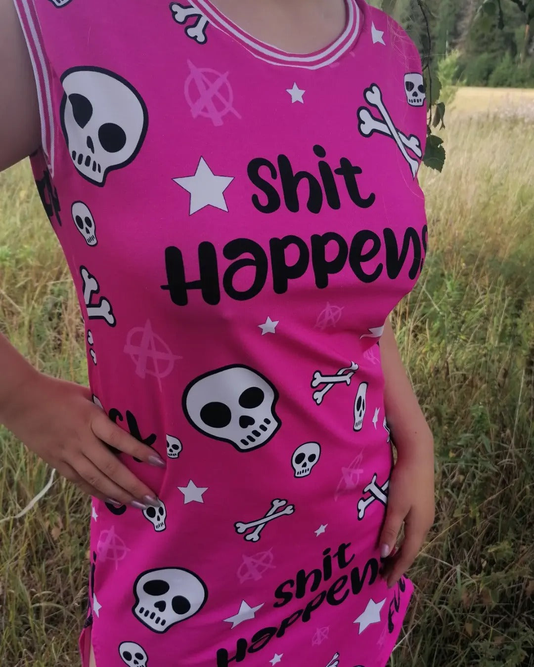 SHIT HAPPENS pinkki trikoo