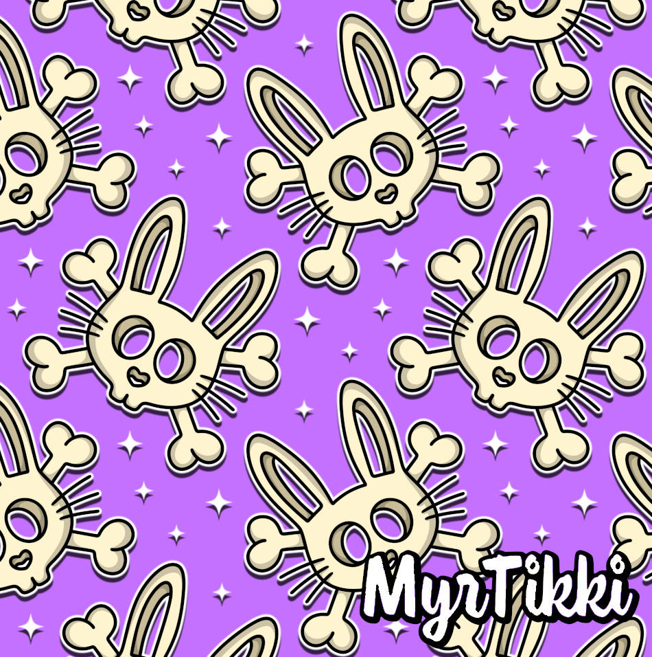 BUNNY SKULL, lila trikoo