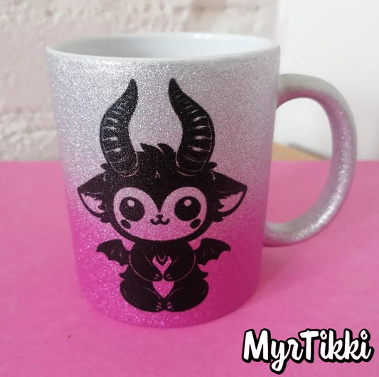 CUTE BAPHOMET, tumma istuva, muki