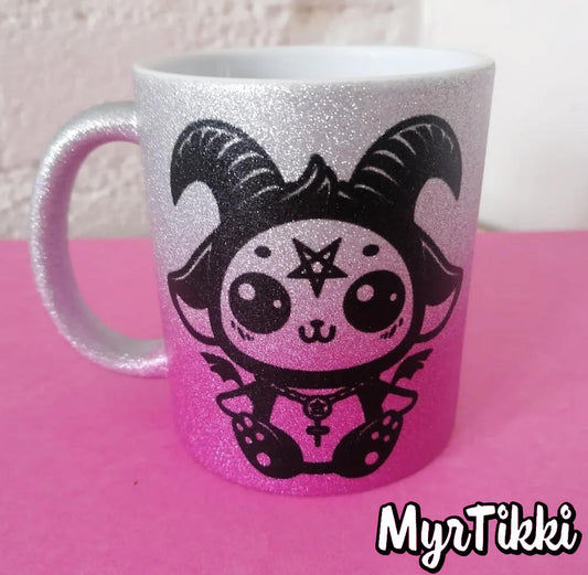 CUTE BAPHOMET, vaalea istuva, muki
