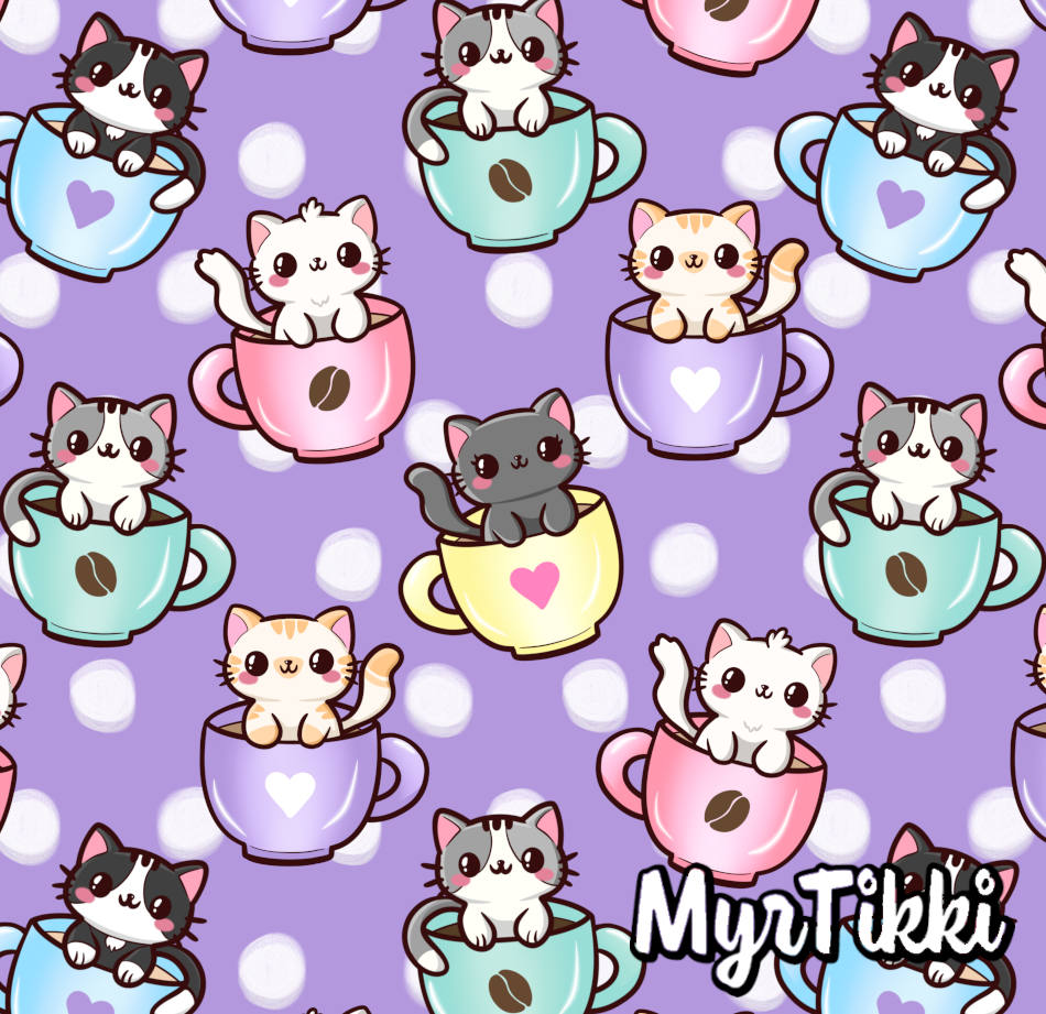 KAHVIKISSAT, lila trikoo