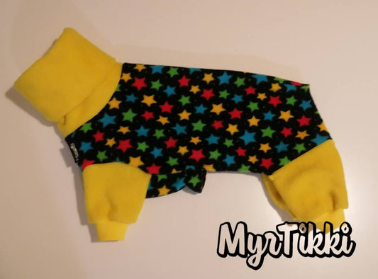 TÄHDET musta & keltainen fleecehaalari