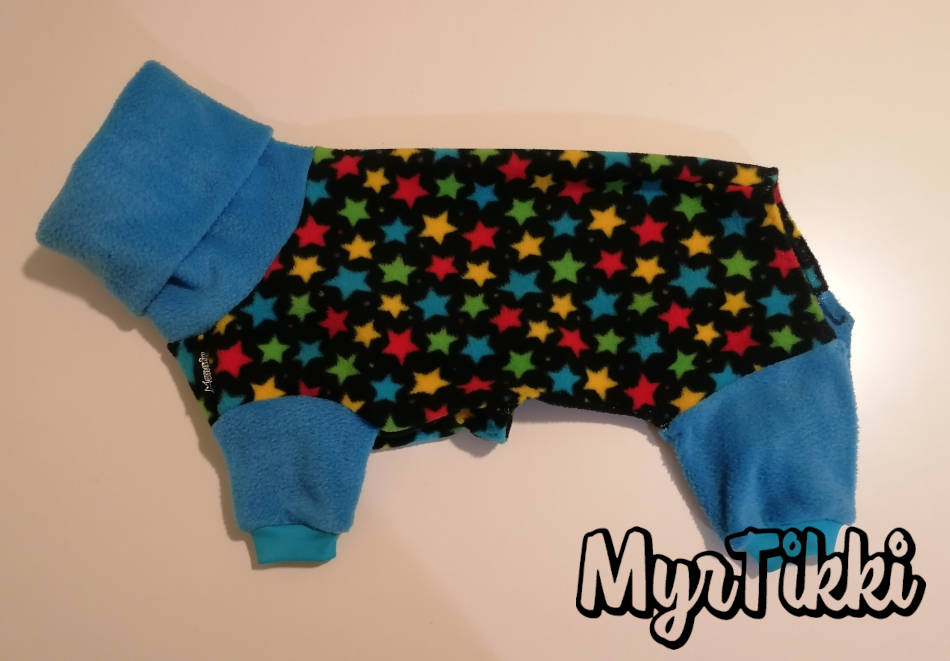 TÄHDET musta & sininen fleecehaalari