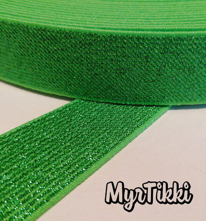 GLITTER kuminauha 2,5 cm - ERI VÄREJÄ
