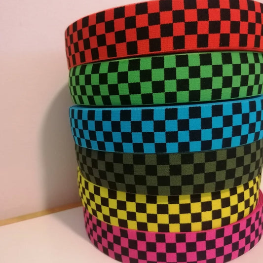 RUUDUT kuminauha 4cm - ERI VÄREJÄ