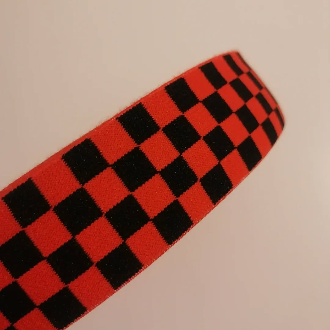 RUUDUT kuminauha 4cm - ERI VÄREJÄ