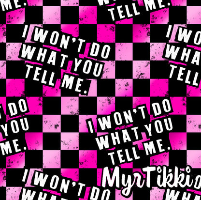 I WON'T DO, trikoo