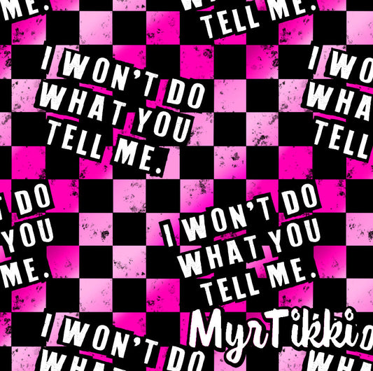 I WON'T DO, trikoo